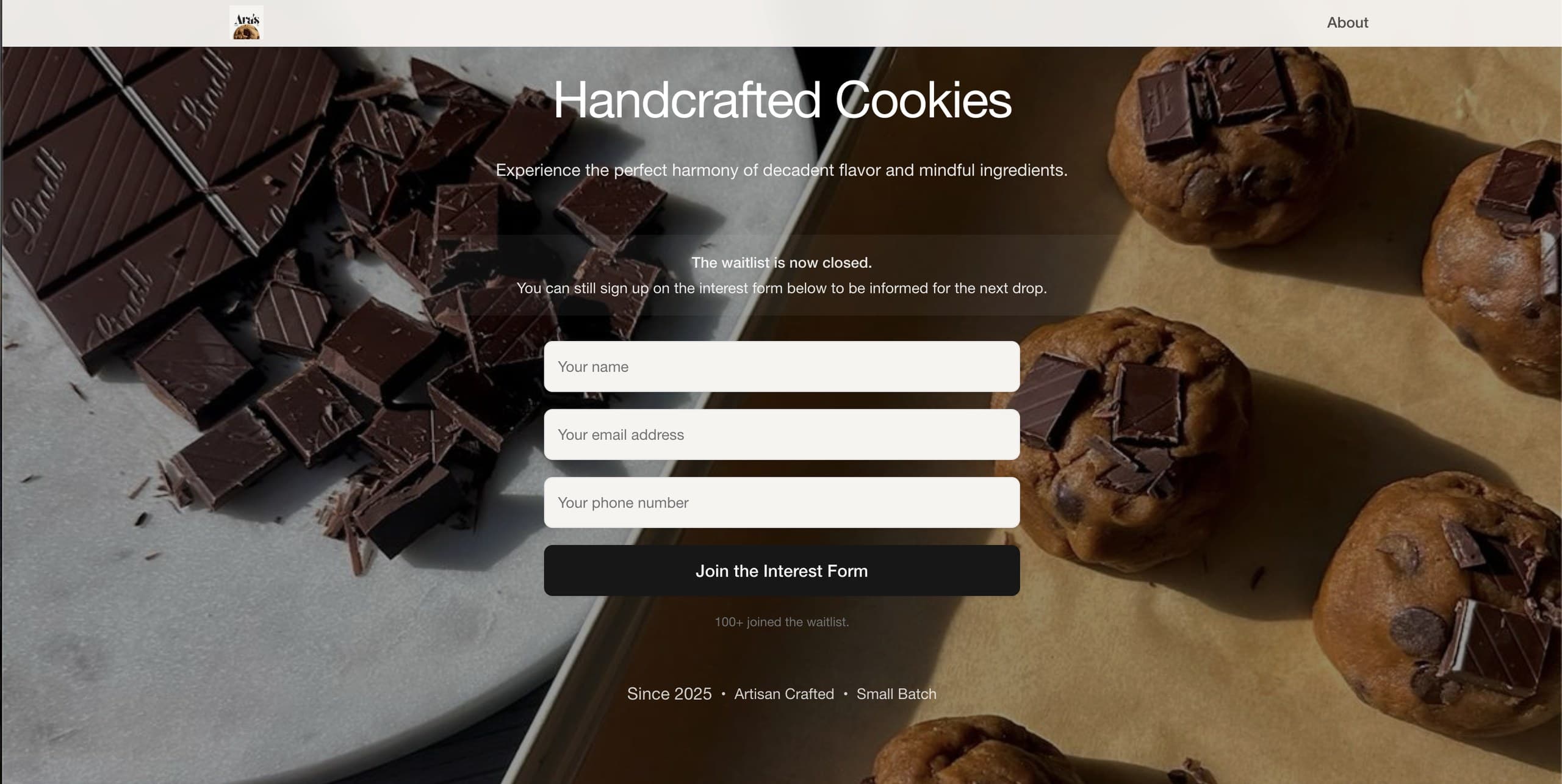fromavas.com, waitlist
